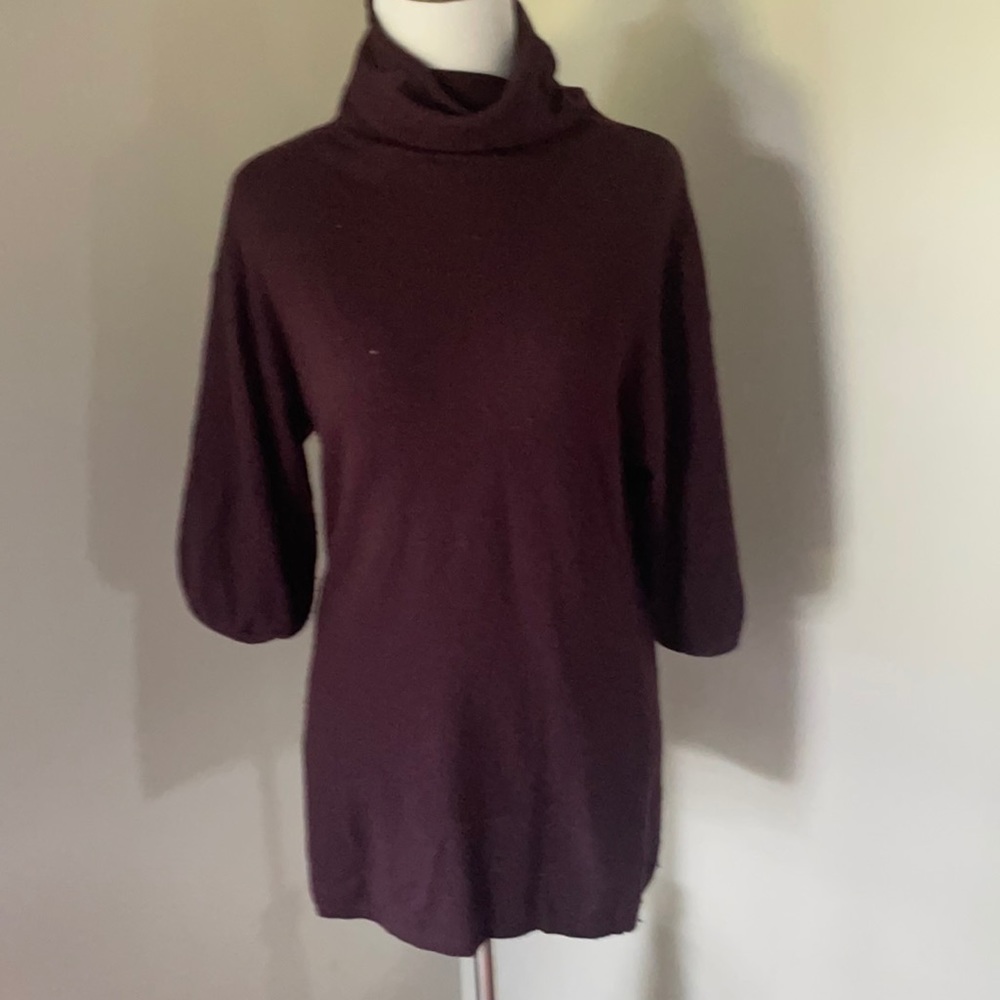 Burgundy 3/4 Sleeve Sweater